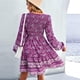 thumbnail image 1 of Vestido Fruncido Con Estampado Floral, Poliéster, Amigable Con La Piel, Lavable, A La Moda, Suave, Con Mangas Abullonadas, Para Mujer, Para Trabajo De Oficina ANGGREK Otros, 1 of 6