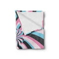 thumbnail image 2 of Abstract Surreal Soft Flannel Fleece Throw Blanket, Colorful Distorted Spiral Optical Illusion, Cozy Plush for Indoor and Outdoor Use, 60" x 80", Multicolor, by Ambesonne, 2 of 5