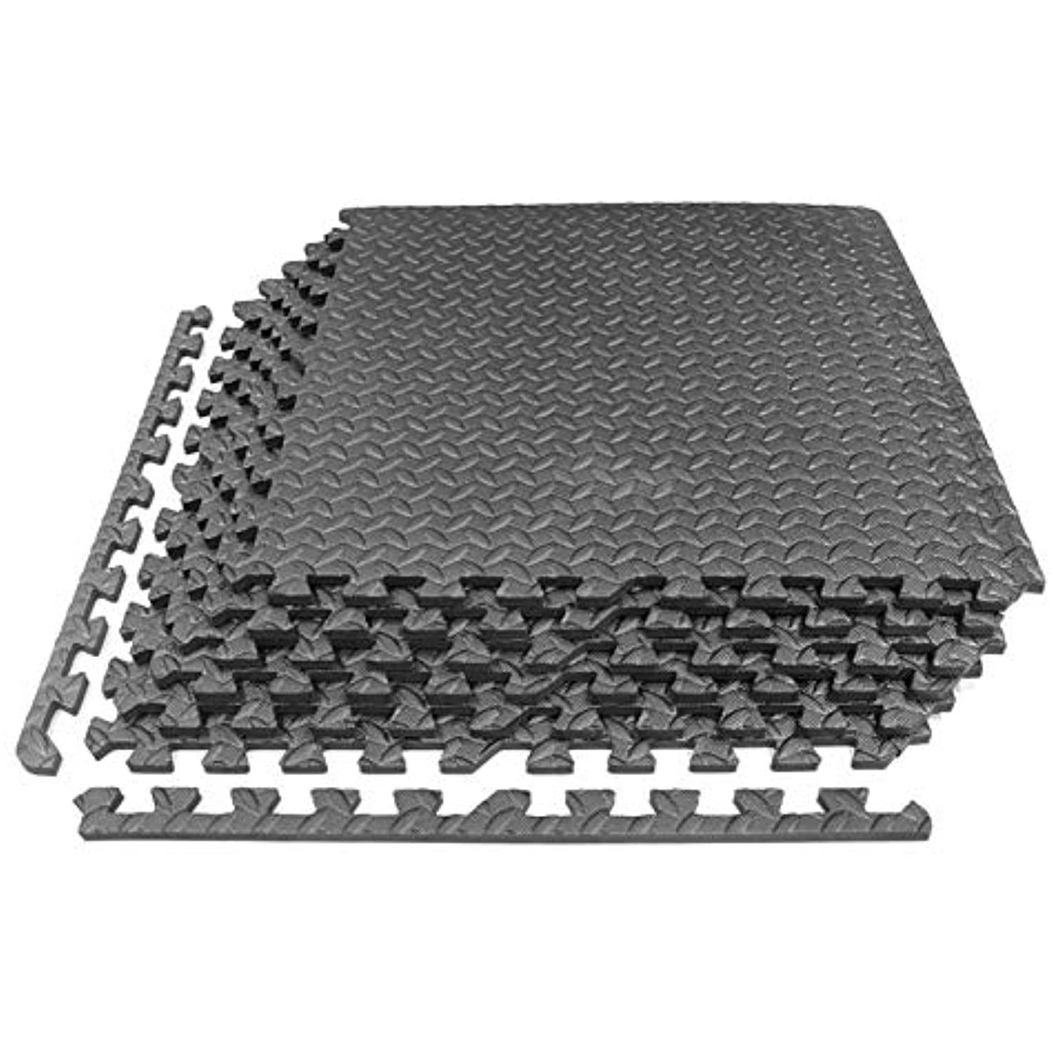 TWEN 6 Piece Foam Mats Interlocking Foam Floor Mats 60x60cm EVA Foam