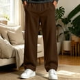 thumbnail image 3 of Iyufng Mens Wide Leg Sweatpants Drawstring Elastic Waist Full Length Loose Casual Pants with Pockets, 3 of 8