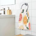 thumbnail image 3 of Yayeee 2 Pack Hand Towels for Bathroom 100% Cotton 16" x 28" Soft Absorbent Kitchen Towel, Orange Slices, 3 of 7