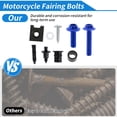 thumbnail image 3 of Tornillos para Parabrisas Unique Bargains Compatibles con la mayoría de las motos deportivas para Kawasaki, Yamaha, Suzuki, Honda, Ducati, BMW, etc. Acero Inoxidable, Goma, Azul, 3 of 6