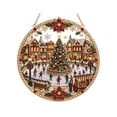 thumbnail image 2 of DIY Christmas Diamond Painting Ornament Kit, 7.87 in Penguin Family Design, Holiday Hanging Decoration, 2 of 7