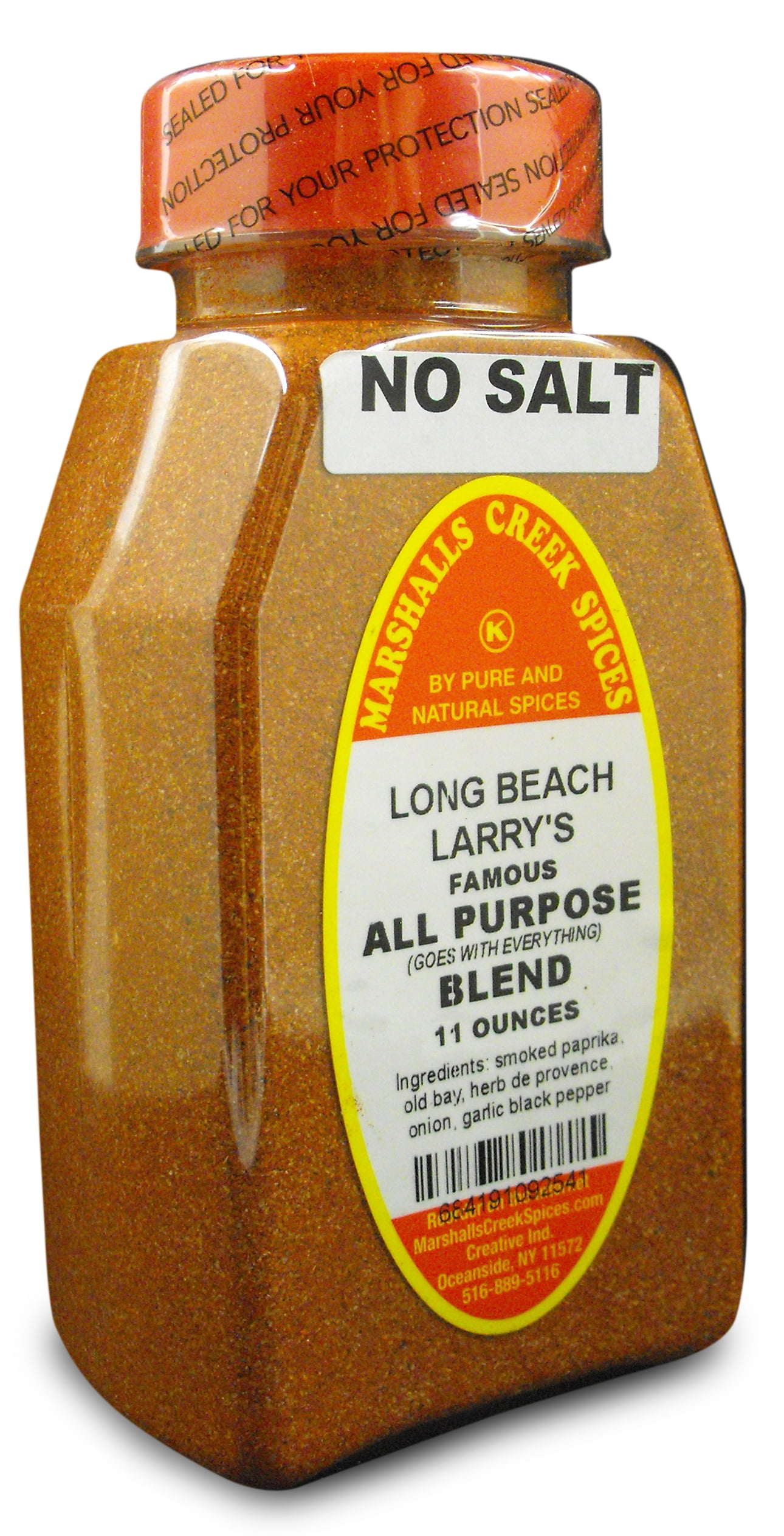 Marshalls Creek Spices LONG BEACH LARRY'S FAMOUS ALL PURPOSE SEASONING NO SALT 11 ounce