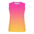thumbnail image 6 of ZQGJB Womens Ombre Tank Tops Eyelet Loose Casual Tie Dye Gradient Color Summer Lace Tops Loose Fit Crew Neck Basic Sleeveless Shirts Trendy 2025 Hot Pink XL, 6 of 6