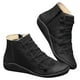 thumbnail image 4 of Fiudx Zapatos Planos Informales de Cuero con Cordones para Mujer, Calzado Moderno con Cremallera Lateral, Zapatos Ligeros y Cómodos, Estilo Primavera-Verano, Ropa Informal para Uso Diario, Ropa de Fi, 4 of 5