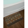 thumbnail image 2 of Irish Pub Bath Mat, Cartoon Illustration of Bar Restaurant with Stools Bottles and Cocktails, Plush Bathroom Decor Mat with Non Slip Backing, 29.5" X 17.5", Multicolor, by Ambesonne, 2 of 2