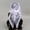 6# White, variant on Cashew flower embroidered pullover headscarf for women, versatile breathable gauze scarf, curved hat, multifunctional square scarf