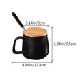 thumbnail image 3 of Luoshdecor Ceramic Coffee Mug Set,Tea Cup with Wood Lid and Spoon, Gifts for Fathers Day,Birthday, 3 of 6