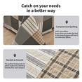 thumbnail image 4 of Jessy Home Twin Size Plaid Bedspread Coverlet Plaid Patchwork Quilt Coffee Brown Black Microfiber Bedding, 4 of 8