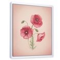thumbnail image 3 of Designart 'Poppy Retro Flowers' Vintage Framed Canvas Wall Art Print, 3 of 5