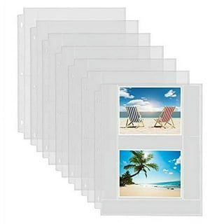 Dunwell Photo Album Refill Pages - (4x6 Mixed Format, 25 Pack) for 150 Photos, 3-Ring Binder Photo Pockets, Each Photo Page Holds Six 4 x 6 Pictures