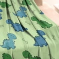 thumbnail image 3 of Green Dinosaurs Bones Pattern Blanket,Comfortable Soft Flannel Throw Blanket,All Season,Warm Lightweight Blankets for Sofa Bed Couch Living Room Chair,30"x40", 3 of 4
