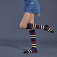 thumbnail image 2 of TINYSOME High Striped Socks Cute Striped Tube Sock Long Tube Sports Socks for Women Girls, 2 of 21