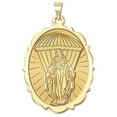 thumbnail image 2 of Picturesongold.Com Virgin Mary Paratrooper Religious Medal Female Adult-1/2 x 2/3 in 14K White Gold, 2 of 4