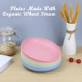 thumbnail image 4 of Homienly Plate Sets, Deep Wheat Straw Dinner Plates Set of 8, Alternative to Plastic - Microwave & Dishwasher Safe, Unbreakable Plates with 4 Colors, Plastic Dinner Plates (Fresh Light, 10 inch), 4 of 7