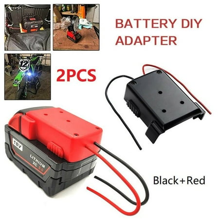 

Suminiy.US 2PCS Battery Adapter For Milwaukee M18 18V To Dock Power 2 Wirings Output DIY