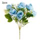 thumbnail image 1 of Simulación rosa hogar decoración de flores artificiales sala de estar adorno de suministro floral 2 piezas AweSitey HA8020-00B, 1 of 6