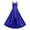 Blue, variant on Girls Solid Color Spaghetti Strap formal Dress Ruched High Low Maxi Dress for Wedding and Party Size:15-16 Years