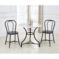 thumbnail image 5 of Steve Silver Table à Manger Ronde en Marbre Claire Blanc/noir, 5 of 5
