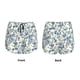 thumbnail image 3 of Balery Vintage Blue Floral Pantalones cortos deportivos para mujer con forro y dos bolsillos, elásticos, para entrenamiento, gimnasio, yoga-Small, 3 of 7