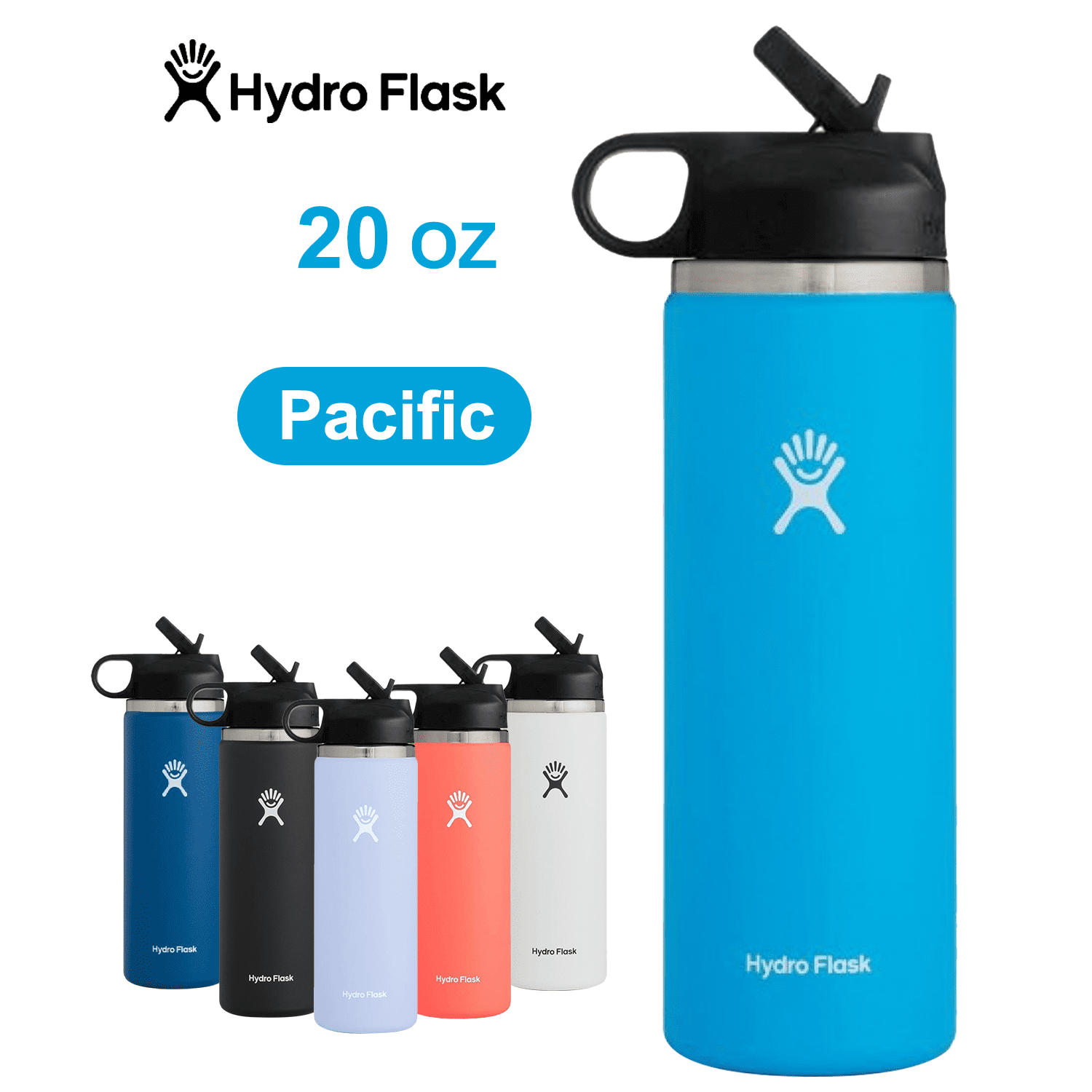 Hydro Flask 20 oz Wide Mouth Water Bottle Stainless Steel & Vacuum