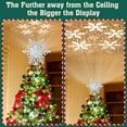 Christmas Tree Topper Lighted with 6 Projection Modes,Christmas Star
