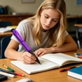 thumbnail image 7 of Tarmeek Jumbo Ballpoint Pen Retractable Giant Pen Large Size 10ML Ink Oversized Pen with Ergonomic Grip Plastic Big Pen for Daily Office Writing and Gifting, Purple, 7 of 7