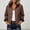 Brown barn jacket, variant on Womens Cropped Utility Jacket Shacket Button Down Short Coat Contrast Corduroy Collar Long Sleeve Casual Fall Lightweight Outerwear Tops