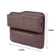 thumbnail image 3 of Organizador de asiento de coche de cuero con agujero para cargar el teléfono • Caja de almacenamiento para los huecos entre asientos • Previene la pérdida de objetos • Marrón, 3 of 7
