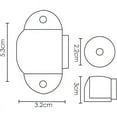 thumbnail image 2 of Butée de Porte Magnétique en Métal Brossé 53x32x30mm, 2 of 3
