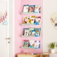thumbnail image 6 of 15" Acrylic Floating Shelves Wall Mounted, Upsimples Iridescent Nail Polish Holder, Set of 4, 6 of 7