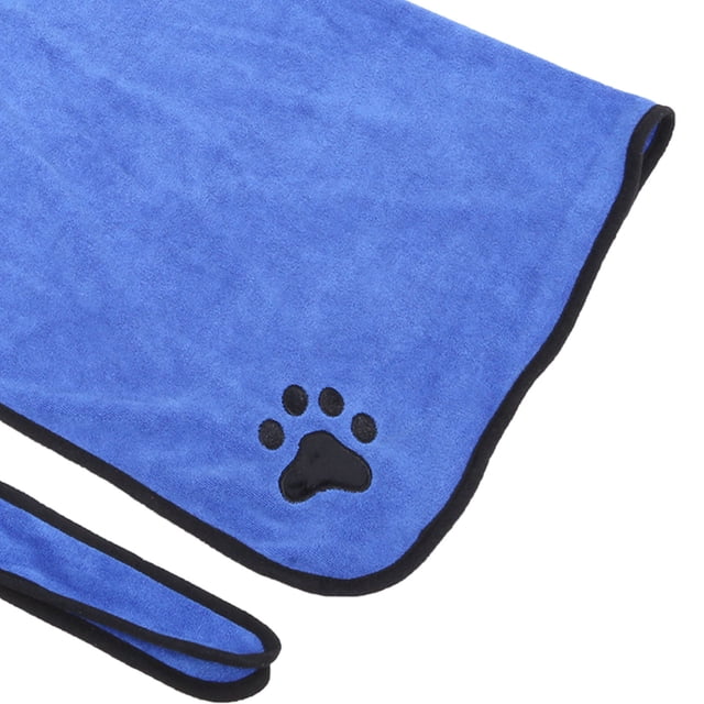 Albornoz para mascotas, toalla de baño usable para perros absorbente de agua para mascotas de fibra, diseño de última generación Jadeshay A