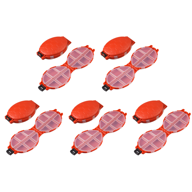 Caja Aparejos 12 Compartimentos Señuelos Pesca Tortugas Soportes para Herramientas Cebo Con Gancho () Rojo