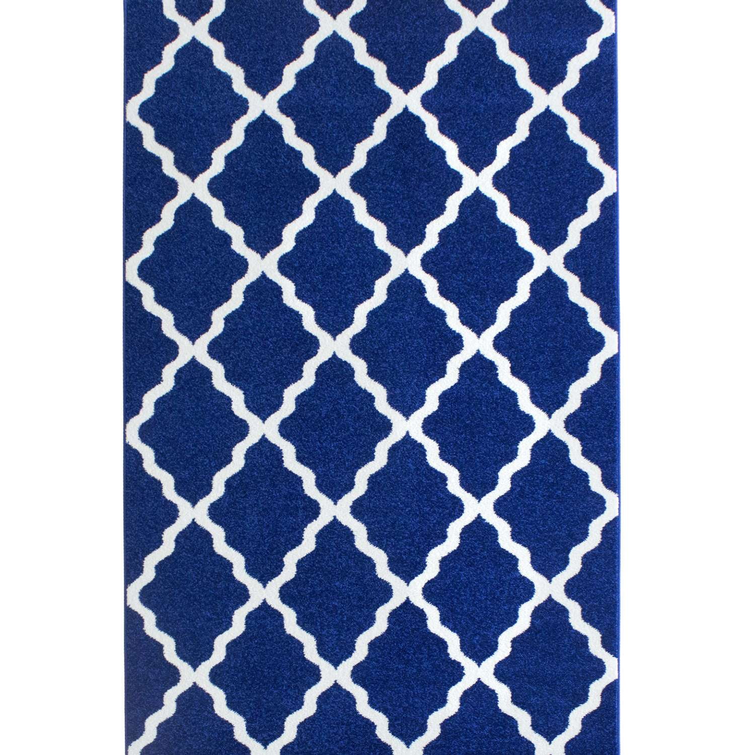 Artegrade Modern Plaid Navy Blue Area Rug,100 Polypropylene, 3'11" x 5