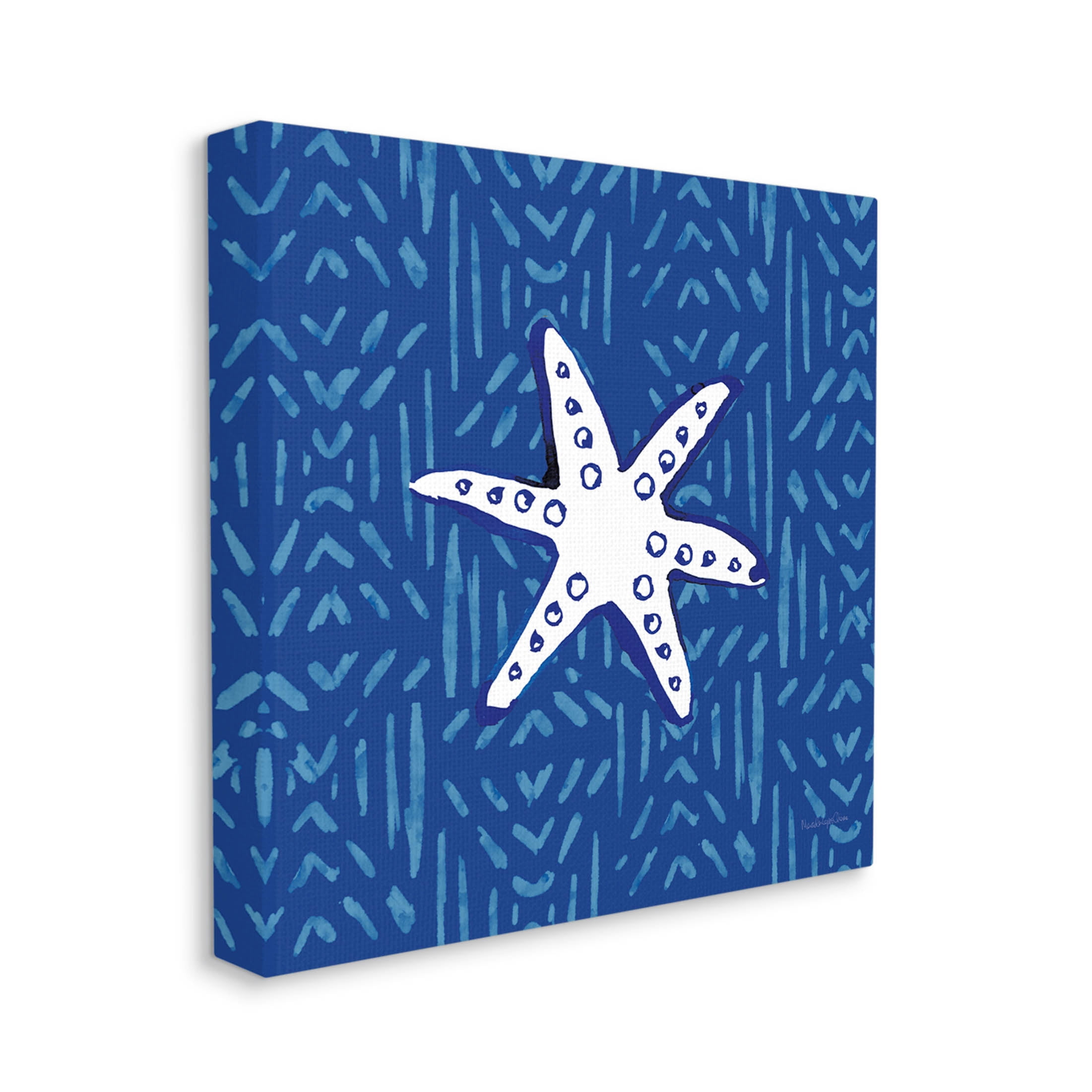 Stupell Industries Bold Starfish Coastal Beach Life Graphic Art Gallery Wrapped Canvas Print Wall Art, Design by Mercedes Lopez Charro