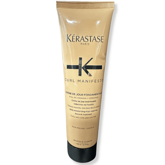 Kerastase Curl Manifesto Crème De Jour Fondamentale, Daily Moisturizing Frizz Reducing Leave in Treatment 5.1 oz
