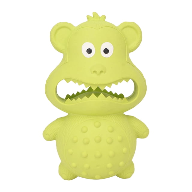 Juguete chirriante para perros, interesante, resistente a las mordeduras, de goma saludable, indestructible, para mascotas, color verde