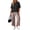 02 Red Cashew Stripe, variant on Two Piece Sets for Women Summer Outfits Lounge Sets Short Sleeve Tops Cropped Pants Comfy Pjs Sets(1X-5X)