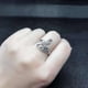 thumbnail image 5 of Anillo de plata tailandés de pavo real tridimensional de estilo étnico, anillo de dedo abierto de temperamento simple con pluma retro, 5 of 6