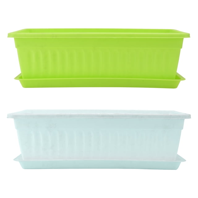 2 Sets of Household Vegetable Growing Containers Practical Plastic Planters