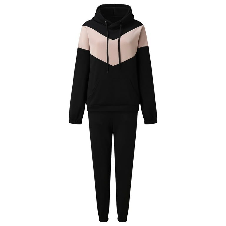Ropa Termica Mujer Frio Extremo Long sleeved set of Europe and the United States New Style Loose Ropa De Invierno Para Mujer Solid Color Large Size Sweatsuits for Women Lined Leggings Women