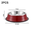 thumbnail image 2 of Cuenco de agua para perros de acero inoxidable para comederos de mascotas con base de goma, paquete de 2 MFZFUKR CPB-DE-SSW2136-1, 2 of 5
