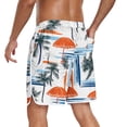 thumbnail image 7 of SOOMLON Men Swim Trunks Long Big and Tall Beach Shorts Quick Dry Swim Shorts with Liner Pockets Palm Tree Board Shorts, 7 of 7