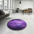 thumbnail image 3 of Ahgly Company Indoor Rectangle Patterned Purple Monster Purple Area Rugs, 2' x 3', 3 of 6
