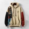 thumbnail image 2 of Hpapadks Hoodies for Men Graphic Vintage Patchwork Hoodies Pullover with Front Pocket Long Sleeve Drawstring Hooded Mens Sweatshirts, 2 of 4