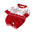 thumbnail image 3 of Combinaison de Noël Bébé en Tricot Cerf Imprimé Col à Manches Longues, 3 of 6