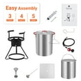 thumbnail image 5 of 30QT Seafood Boil and Turkey Fryer Set, Seafood Boiler Steamer with Propane Stove Burner, Perfect Outdoor Cooker for Crawfish, Crab, Shrimp, Lobster, and Frying, Complete Outdoor Cooking Kit, 5 of 7