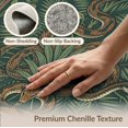 thumbnail image 6 of ODIKA 2'x3' Washable Doormat Jungle Vine Frame Botanical Border Aesthetic Boho Snake Vintage Refined for Entryway, Kitchen, Laundry Room, Non-Slip, Low Pile, 6 of 7