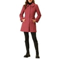 thumbnail image 2 of INSPIRE CHIC Women's Coats Peter Pan Collar Single Breasted Button Front Outwear Winter Coats XL Dull Red, 2 of 6